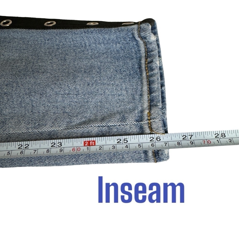 BDG Women's Light Blue Jeans with Black  Grommet Details - Picture 13 of 13